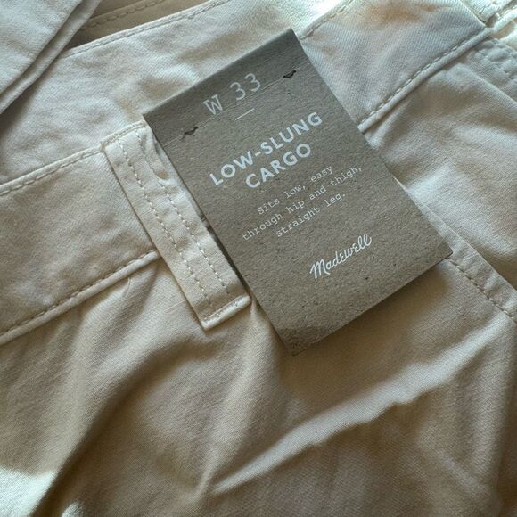 $108 Madewell Garment-Dyed Low-Slung Straight Cargo Pants size 33 m7 - Picture 6 of 7